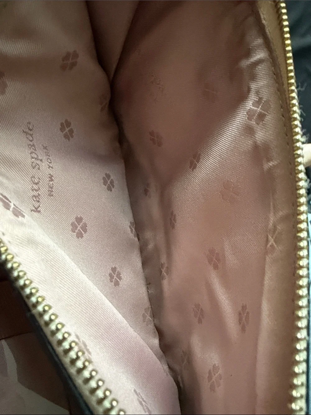 kate spade Two-Tone Beige and Black Wristlet Wallet
